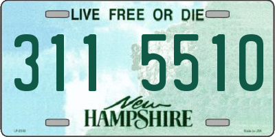 NH license plate 3115510