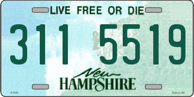 NH license plate 3115519