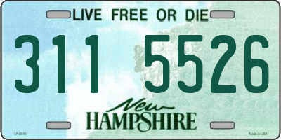 NH license plate 3115526