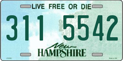 NH license plate 3115542