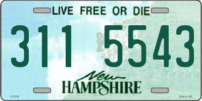 NH license plate 3115543