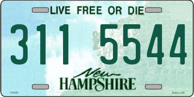 NH license plate 3115544