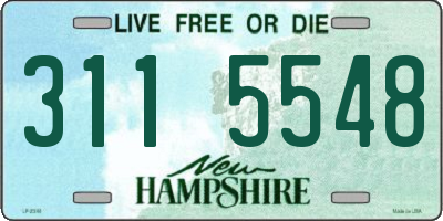 NH license plate 3115548