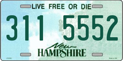 NH license plate 3115552