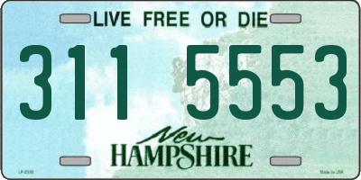 NH license plate 3115553