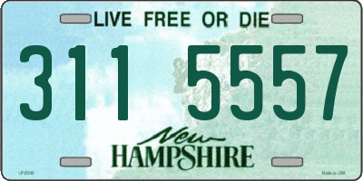 NH license plate 3115557