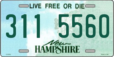 NH license plate 3115560