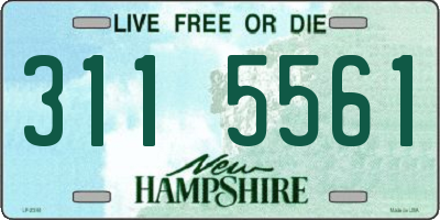 NH license plate 3115561