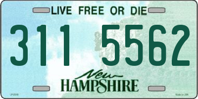 NH license plate 3115562