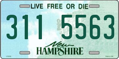 NH license plate 3115563