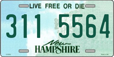 NH license plate 3115564