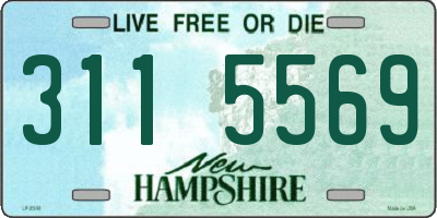 NH license plate 3115569