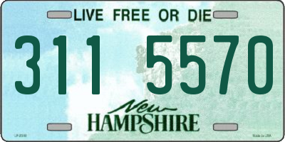 NH license plate 3115570