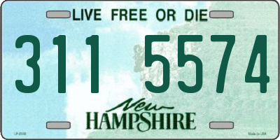 NH license plate 3115574