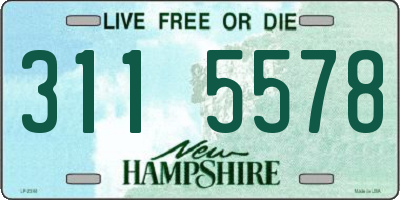 NH license plate 3115578