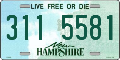 NH license plate 3115581