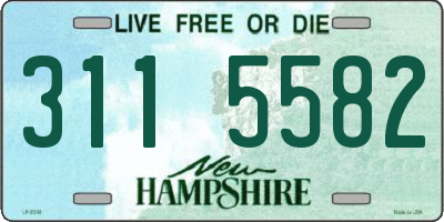 NH license plate 3115582