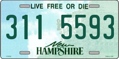 NH license plate 3115593