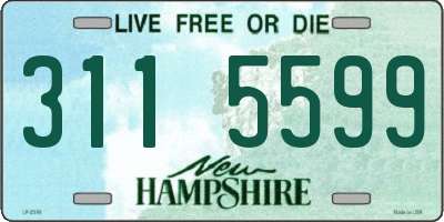 NH license plate 3115599