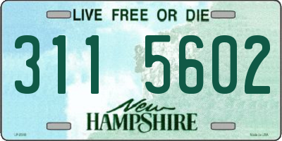 NH license plate 3115602