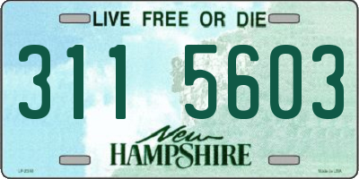 NH license plate 3115603