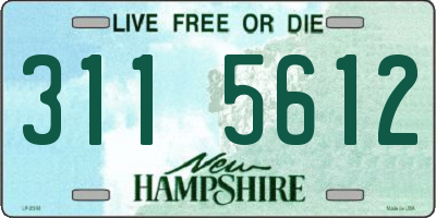 NH license plate 3115612