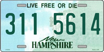 NH license plate 3115614