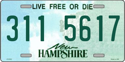 NH license plate 3115617