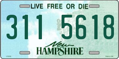 NH license plate 3115618