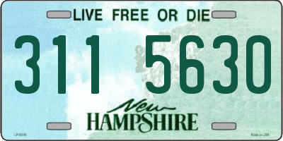 NH license plate 3115630