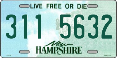 NH license plate 3115632
