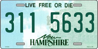 NH license plate 3115633