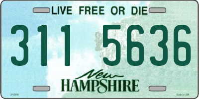 NH license plate 3115636