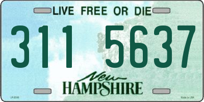 NH license plate 3115637