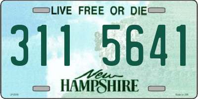 NH license plate 3115641