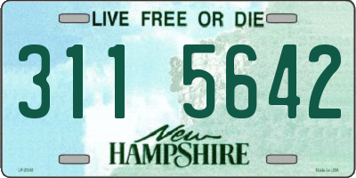 NH license plate 3115642