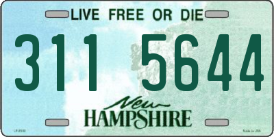 NH license plate 3115644