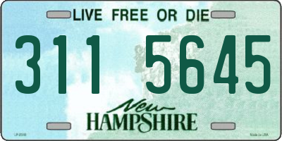 NH license plate 3115645