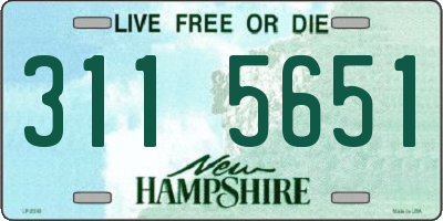 NH license plate 3115651