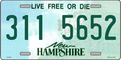NH license plate 3115652