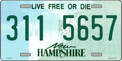 NH license plate 3115657