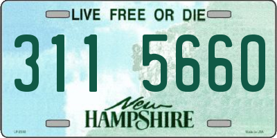 NH license plate 3115660