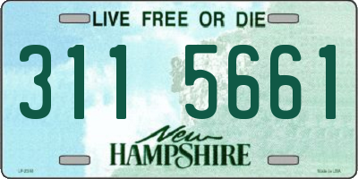 NH license plate 3115661
