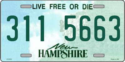 NH license plate 3115663