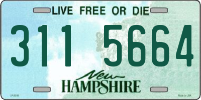NH license plate 3115664