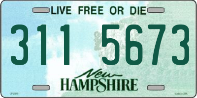 NH license plate 3115673