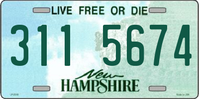 NH license plate 3115674