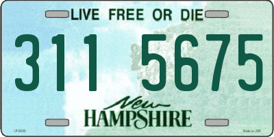 NH license plate 3115675