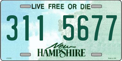 NH license plate 3115677