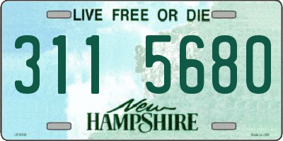 NH license plate 3115680